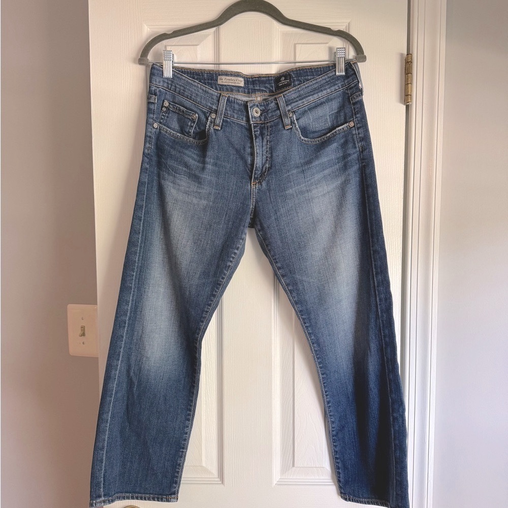 AG Adriano Goldschmied Cropped Boyfriend Blue Jean Tomboy Crop Women’s Size 30